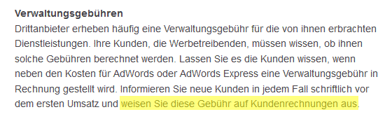 Google erzwingt Transparenz bei Google Adwords Partnern Agenturen