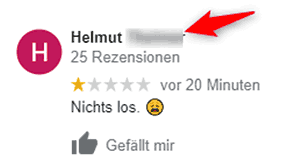 Bewertung überprüfen