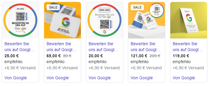 Aufforderung zur Google-Bewertung